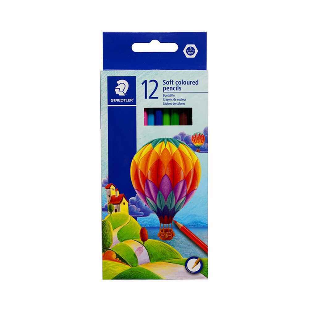 مدادرنگی12رنگ جعبه مقوایی سافت استدلر کد143 c12 li